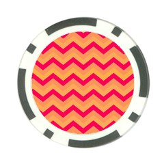 Chevron Peach Poker Chip Card Guards by ImpressiveMoments