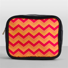 Chevron Peach Mini Toiletries Bags by ImpressiveMoments