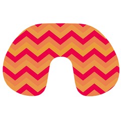 Chevron Peach Travel Neck Pillows by ImpressiveMoments