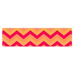 Chevron Peach Satin Scarf (Oblong) Front