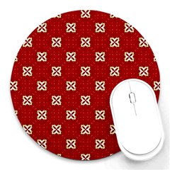 Cute Seamless Tile Pattern Gifts Round Mousepads by GardenOfOphir