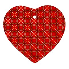 Cute Seamless Tile Pattern Gifts Heart Ornament (2 Sides) by GardenOfOphir