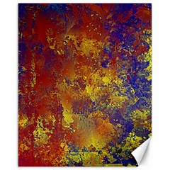 Abstract In Gold, Blue, And Red Canvas 16  X 20   by digitaldivadesigns