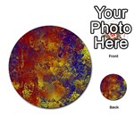 Abstract in Gold, Blue, and Red Multi-purpose Cards (Round)  Front 28