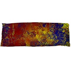 Abstract In Gold, Blue, And Red Body Pillow Cases Dakimakura (two Sides)  by digitaldivadesigns