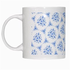 Sweet Doodle Pattern Blue White Mugs by ImpressiveMoments