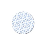 Sweet Doodle Pattern Blue Golf Ball Marker (4 pack) Front