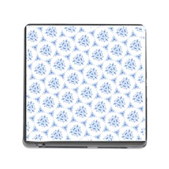 Sweet Doodle Pattern Blue Memory Card Reader (square) by ImpressiveMoments