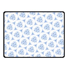 Sweet Doodle Pattern Blue Double Sided Fleece Blanket (small)  by ImpressiveMoments