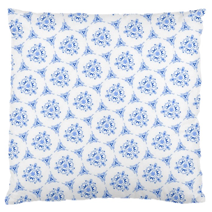 Sweet Doodle Pattern Blue Large Flano Cushion Cases (One Side) 