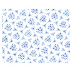 Sweet Doodle Pattern Blue Double Sided Flano Blanket (medium)  by ImpressiveMoments