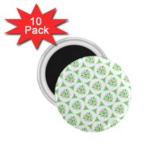 Sweet Doodle Pattern Green 1 75  Magnets (10 Pack)  by ImpressiveMoments