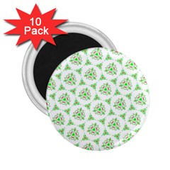 Sweet Doodle Pattern Green 2 25  Magnets (10 Pack)  by ImpressiveMoments