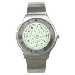 Sweet Doodle Pattern Green Stainless Steel Watches by ImpressiveMoments