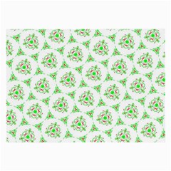 Sweet Doodle Pattern Green Large Glasses Cloth (2-side) by ImpressiveMoments