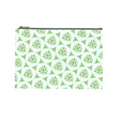 Sweet Doodle Pattern Green Cosmetic Bag (large)  by ImpressiveMoments