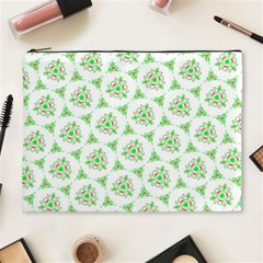 Sweet Doodle Pattern Green Cosmetic Bag (xl) by ImpressiveMoments