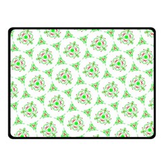 Sweet Doodle Pattern Green Fleece Blanket (small) by ImpressiveMoments