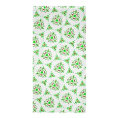 Sweet Doodle Pattern Green Shower Curtain 36  X 72  (stall)  by ImpressiveMoments