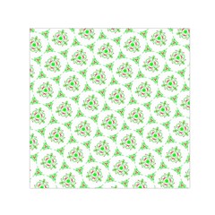 Sweet Doodle Pattern Green Small Satin Scarf (square)  by ImpressiveMoments