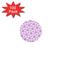 Sweet Doodle Pattern Pink 1  Mini Buttons (100 Pack)  by ImpressiveMoments