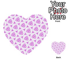 Sweet Doodle Pattern Pink Multi-purpose Cards (heart) 