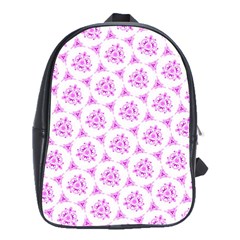 Sweet Doodle Pattern Pink School Bags(large)  by ImpressiveMoments