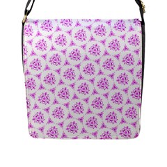 Sweet Doodle Pattern Pink Flap Messenger Bag (l)  by ImpressiveMoments