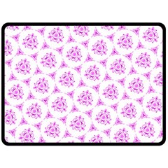 Sweet Doodle Pattern Pink Double Sided Fleece Blanket (large)  by ImpressiveMoments