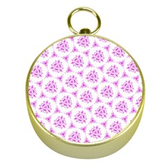 Sweet Doodle Pattern Pink Gold Compasses by ImpressiveMoments