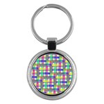 Doodle Pattern Freedom  Key Chains (Round)  Front