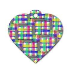 Doodle Pattern Freedom  Dog Tag Heart (two Sides) by ImpressiveMoments