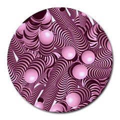 Doodle Fun Pink Round Mousepads by ImpressiveMoments