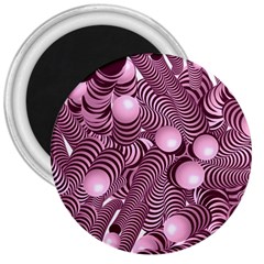 Doodle Fun Pink 3  Magnets by ImpressiveMoments