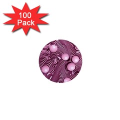 Doodle Fun Pink 1  Mini Magnets (100 Pack)  by ImpressiveMoments