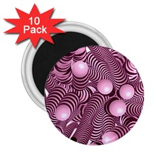 Doodle Fun Pink 2 25  Magnets (10 Pack)  by ImpressiveMoments