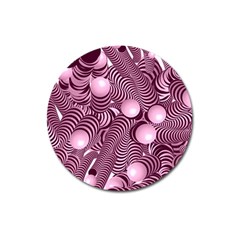 Doodle Fun Pink Magnet 3  (round) by ImpressiveMoments