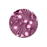 Doodle Fun Pink Magnet 3  (Round) Front