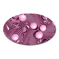 Doodle Fun Pink Oval Magnet by ImpressiveMoments