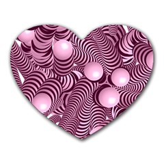 Doodle Fun Pink Heart Mousepads by ImpressiveMoments