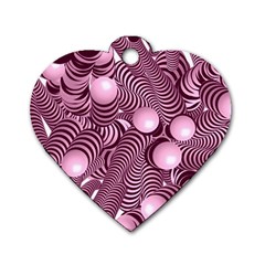 Doodle Fun Pink Dog Tag Heart (two Sides) by ImpressiveMoments