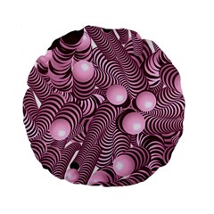 Doodle Fun Pink Standard 15  Premium Flano Round Cushions by ImpressiveMoments