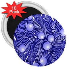 Doodle Fun Blue 3  Magnets (10 Pack)  by ImpressiveMoments