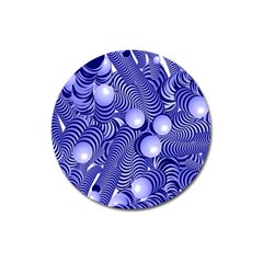 Doodle Fun Blue Magnet 3  (round) by ImpressiveMoments