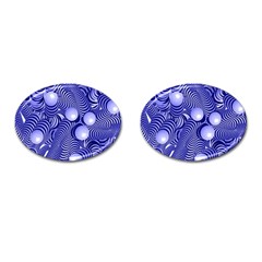 Doodle Fun Blue Cufflinks (oval) by ImpressiveMoments