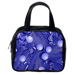 Doodle Fun Blue Classic Handbags (one Side) by ImpressiveMoments