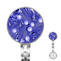 Doodle Fun Blue Stainless Steel Nurses Watches by ImpressiveMoments