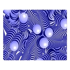 Doodle Fun Blue Double Sided Flano Blanket (large) 