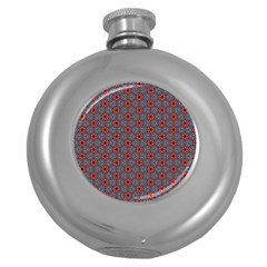 Cute Seamless Tile Pattern Gifts Round Hip Flask (5 Oz)