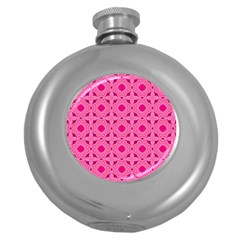 Cute Seamless Tile Pattern Gifts Round Hip Flask (5 Oz)